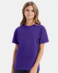 Hanes 5450 Purple — on model front