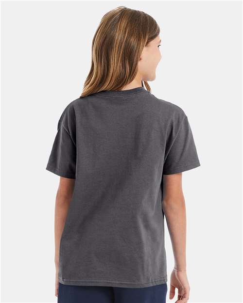 Hanes 5450 Smoke Grey — on model back