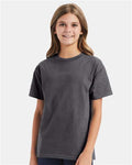 Hanes 5450 Smoke Grey — on model front