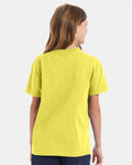Hanes 5450 Yellow — on model back