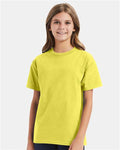 Hanes 5450 Yellow — on model front