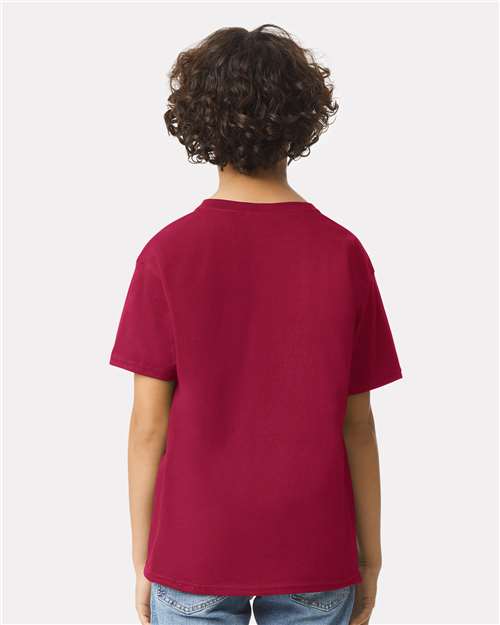 Gildan 2000B Cardinal Red — on model back