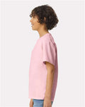 Gildan 2000B Light Pink — on model side