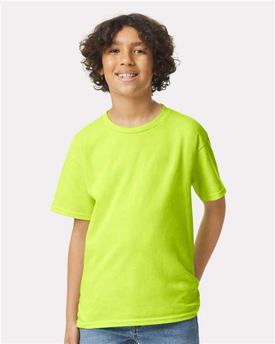 Gildan 2000B Safety Green — on model front