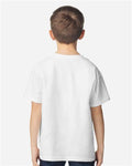 Gildan 2000B White — on model back