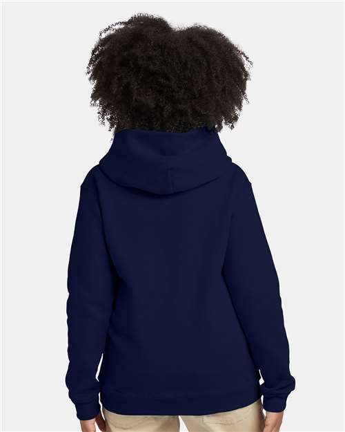 Hanes P473 Navy — on model back