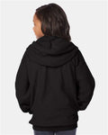 Hanes P480 Black — on model back