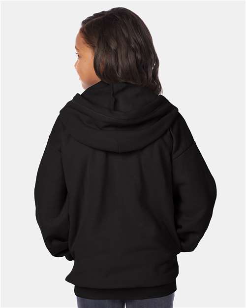 Hanes P480 Black — on model back