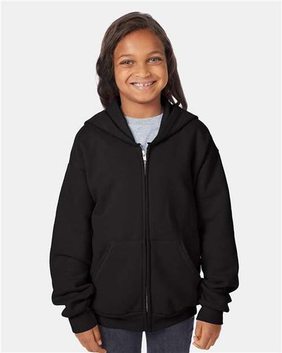 Hanes P480 Black — on model front