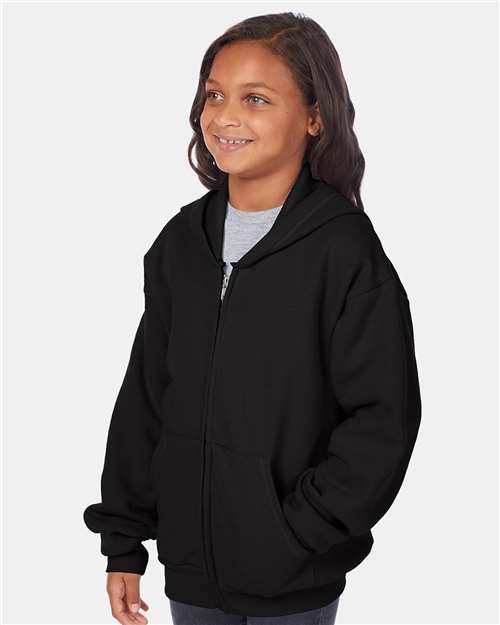 Hanes P480 Black — on model side