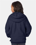 Hanes P480 Navy — on model back