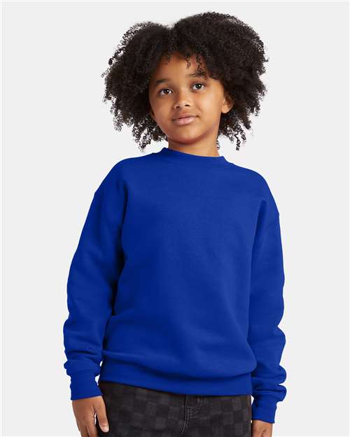 Hanes P360 Deep Royal — on model front