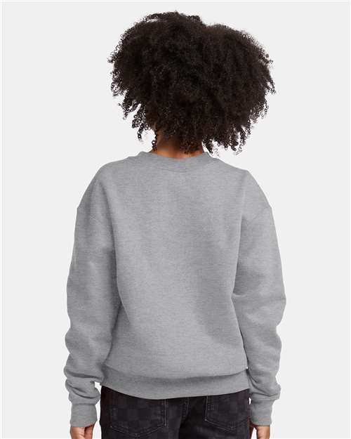 Hanes P360 Light Steel — on model back