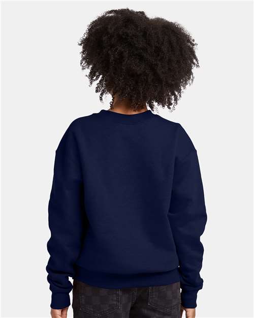 Hanes P360 Navy — on model back