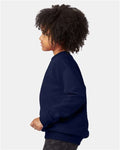 Hanes P360 Navy — on model side