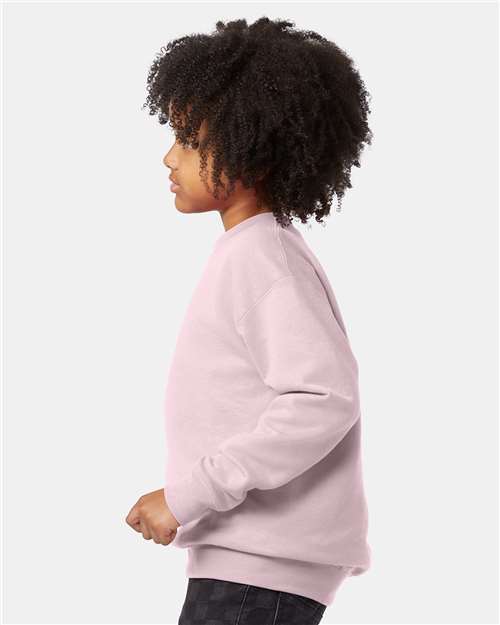 Hanes P360 Pale Pink — on model side