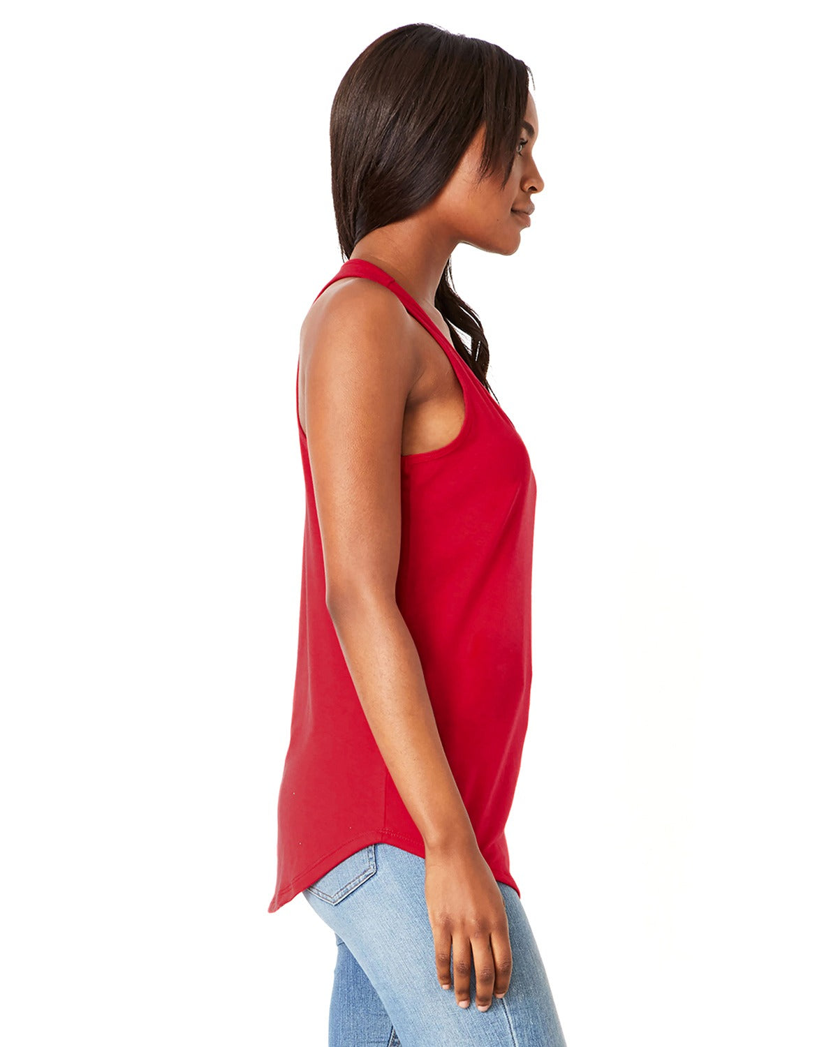 Women's Gathered Racerback Tank - Red