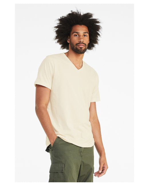 Unisex Jersey Short-Sleeve V-Neck T-Shirt - Natural