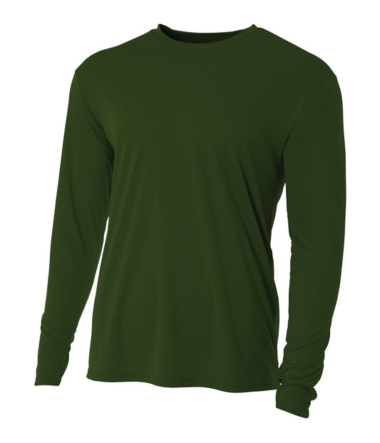 Men's Cooling Performance Long Sleeve T-Shirt - Military Green