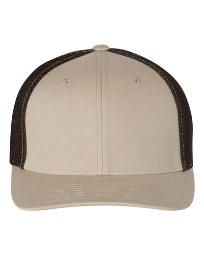 Fitted Trucker with R-Flex - Khaki / Coffee