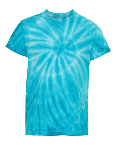 Youth Cyclone Vat-Dyed Pinwheel Short Sleeve T-Shirt - Turquoise