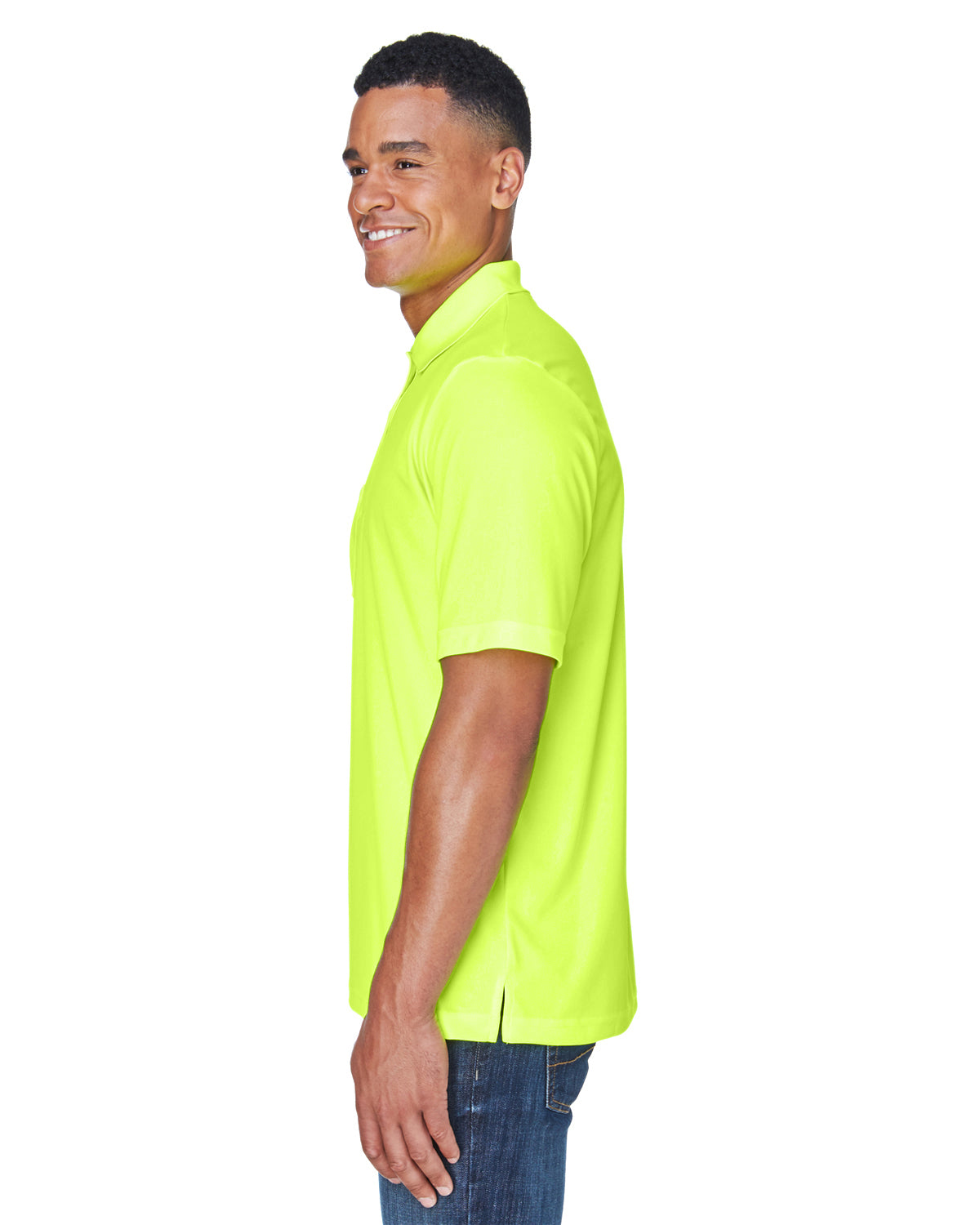 Men's Origin Performance Piqué Polo with Pocket - Safety Yellow 691