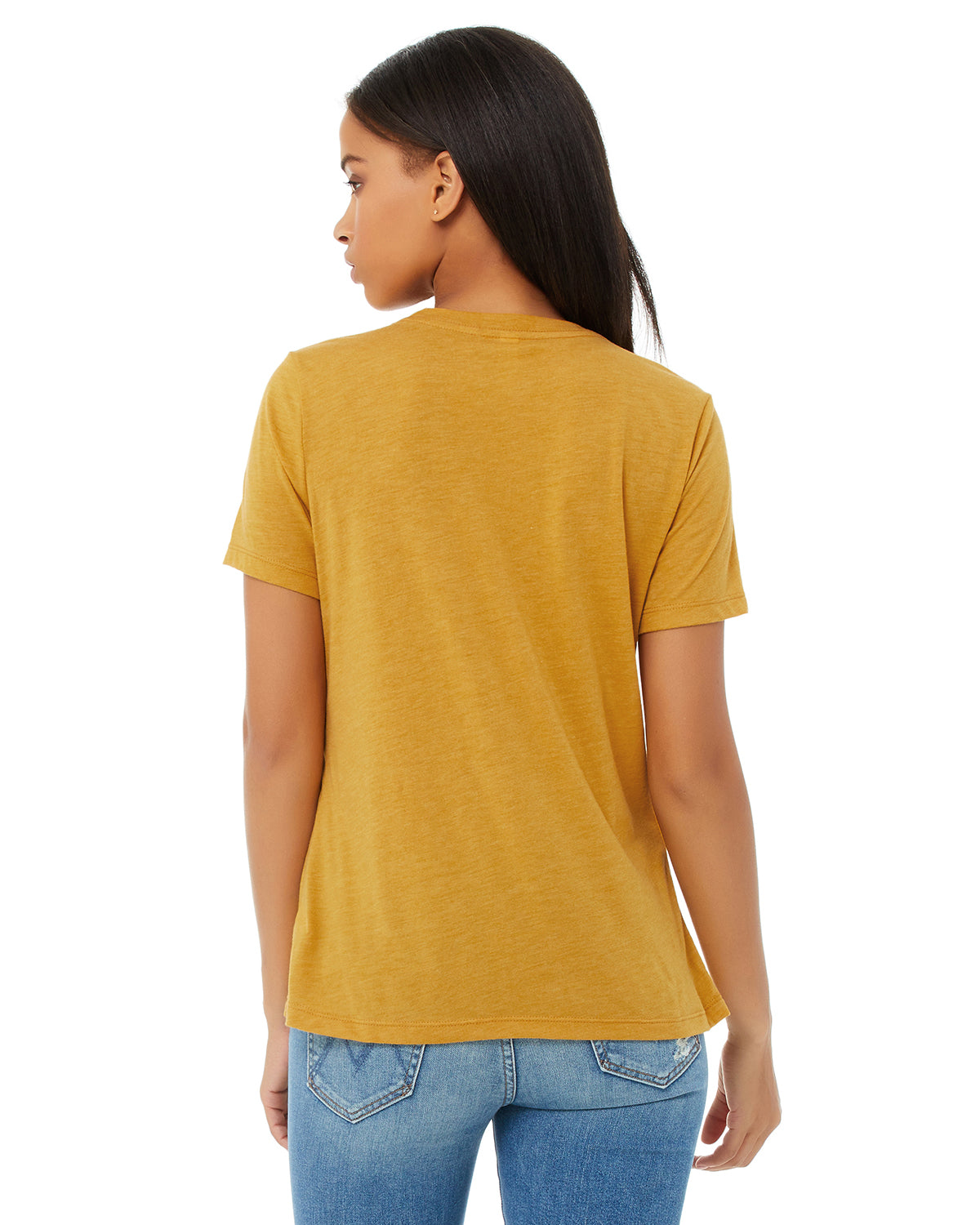 Women's Triblend Relaxed Jersey Short-Sleeve T-Shirt - Mustard Triblend