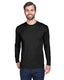 UltraClub 8422 - Unisex Cool & Dry Sport Long-Sleeve Performance Interlock T-Shirt - Black