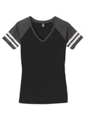 Women's Game V-Neck Tee - Black / Heather Charcoal