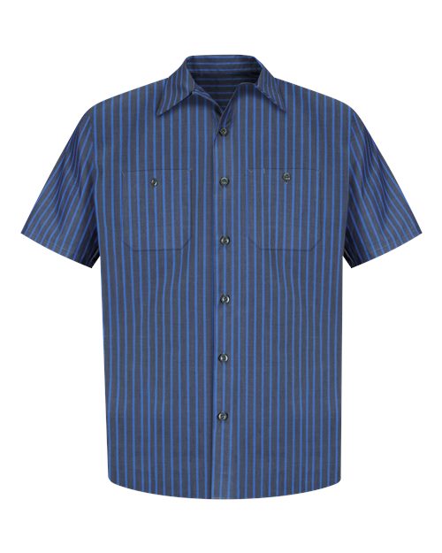 Red Kap SP24 Grey/ Blue Stripe — front