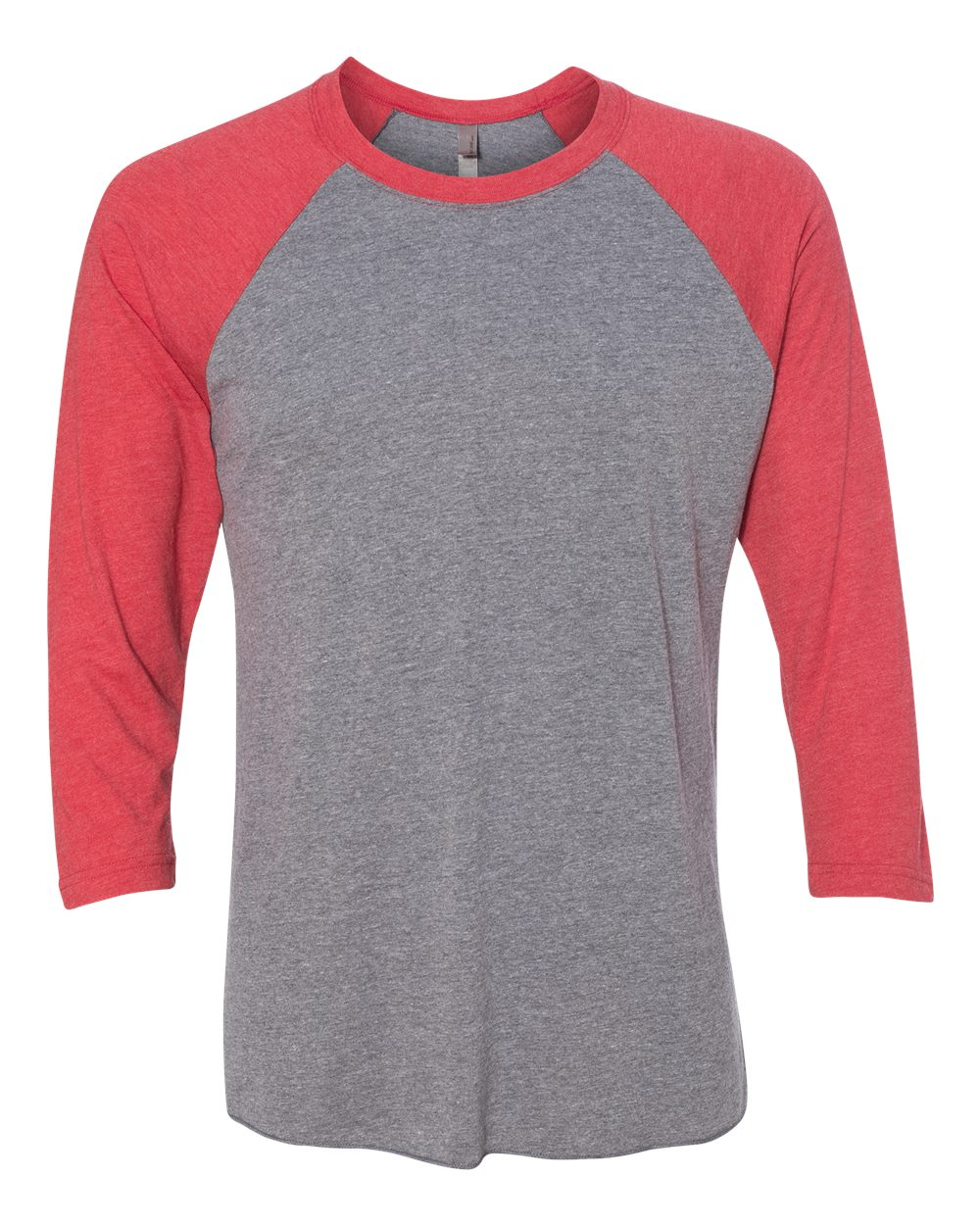 Unisex Triblend 3/4-Sleeve Raglan - Vintage Red / Premium Heather