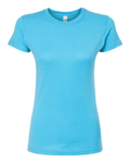 Women's Slim Fit Fine Jersey Tee - Aqua
