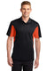 Sport-Tek ST655 - Men's Side Blocked Micropique Sport-Wick Polo - Black / Deep Orange