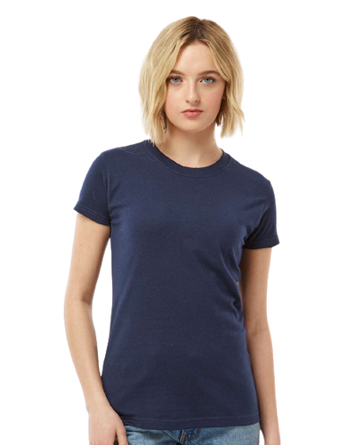 Women's Slim Fit Fine Jersey Tee - Navy