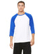 All Sport M3229 - Unisex Baseball T-Shirt - White / Sport Royal