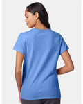 Hanes SL04 Carolina Blue — on model back