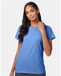 Hanes SL04 Carolina Blue — on model front