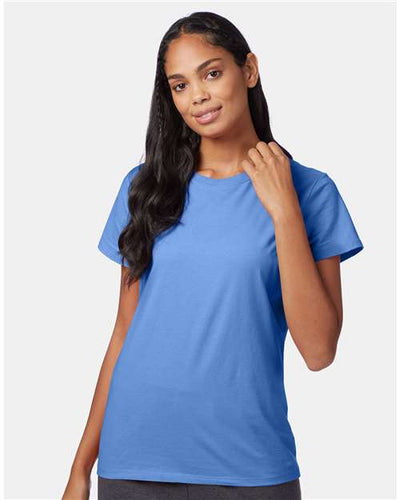 Hanes SL04 Carolina Blue — on model front