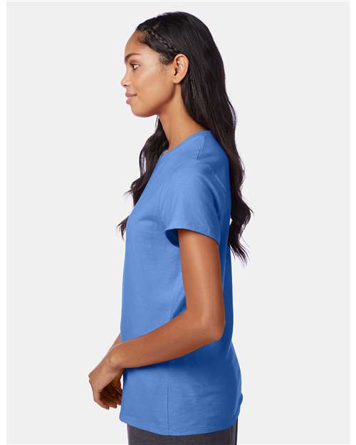 Hanes SL04 Carolina Blue — on model side
