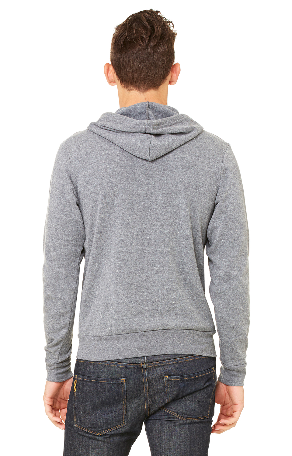 Unisex Poly-Cotton Sponge Fleece Full-Zip Hoodie - Heather Deep