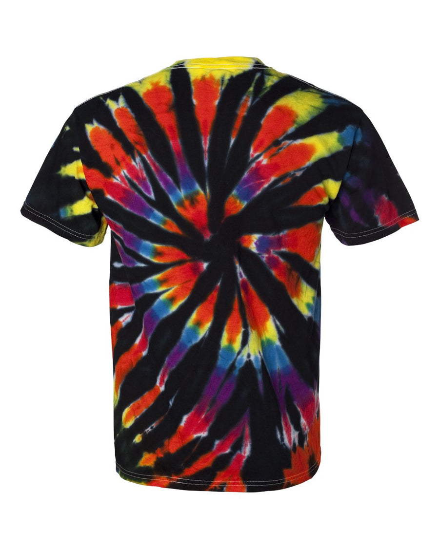 Short Sleeve Rainbow Cut-Spiral T-Shirt - Black Rainbow Cut - Spiral
