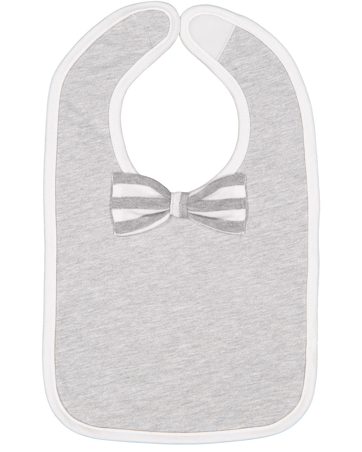 Infant Baby Rib Bow Tie Bib - Heather / White / Heather White St