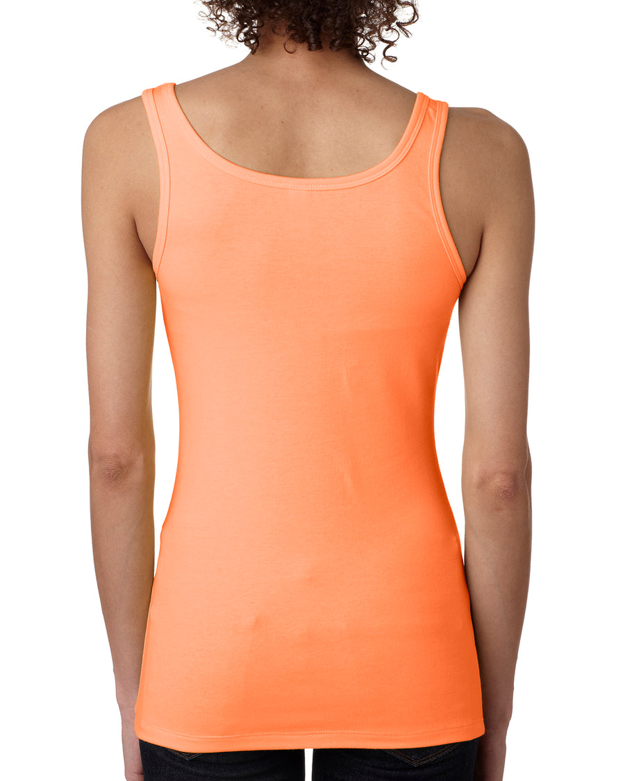 Women's Spandex Jersey Tank - Neon Heather Orange