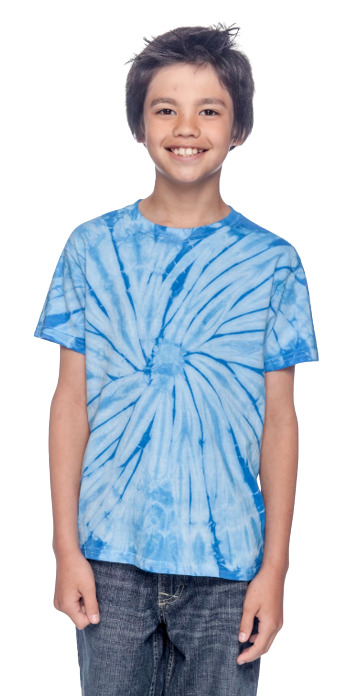 Youth 100% Cotton Spider T-Shirt - Spider Baby Blue