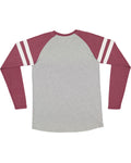 Men's Gameday Mash-Up Long Sleeve Fine Jersey T-Shirt - Vintage Heather / Vintage Brg / W