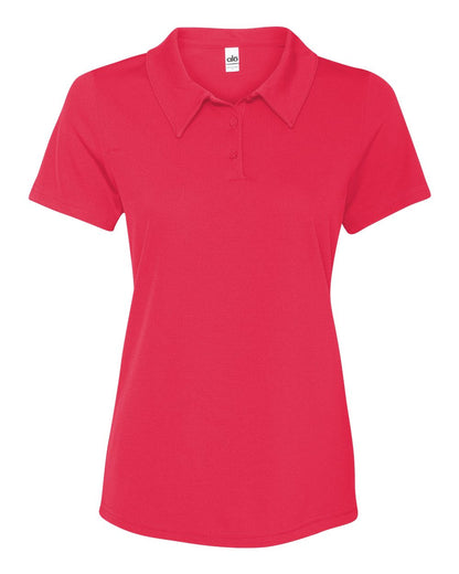 Women's Performance 3-Button Mesh Sport Shirt - Sport Red