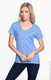 Hanes S04V - Women's Perfect-T Short Sleeve V-neck - Vintage Blue