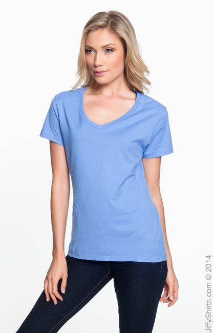 Women's Perfect-T Short Sleeve V-neck - Vintage Blue