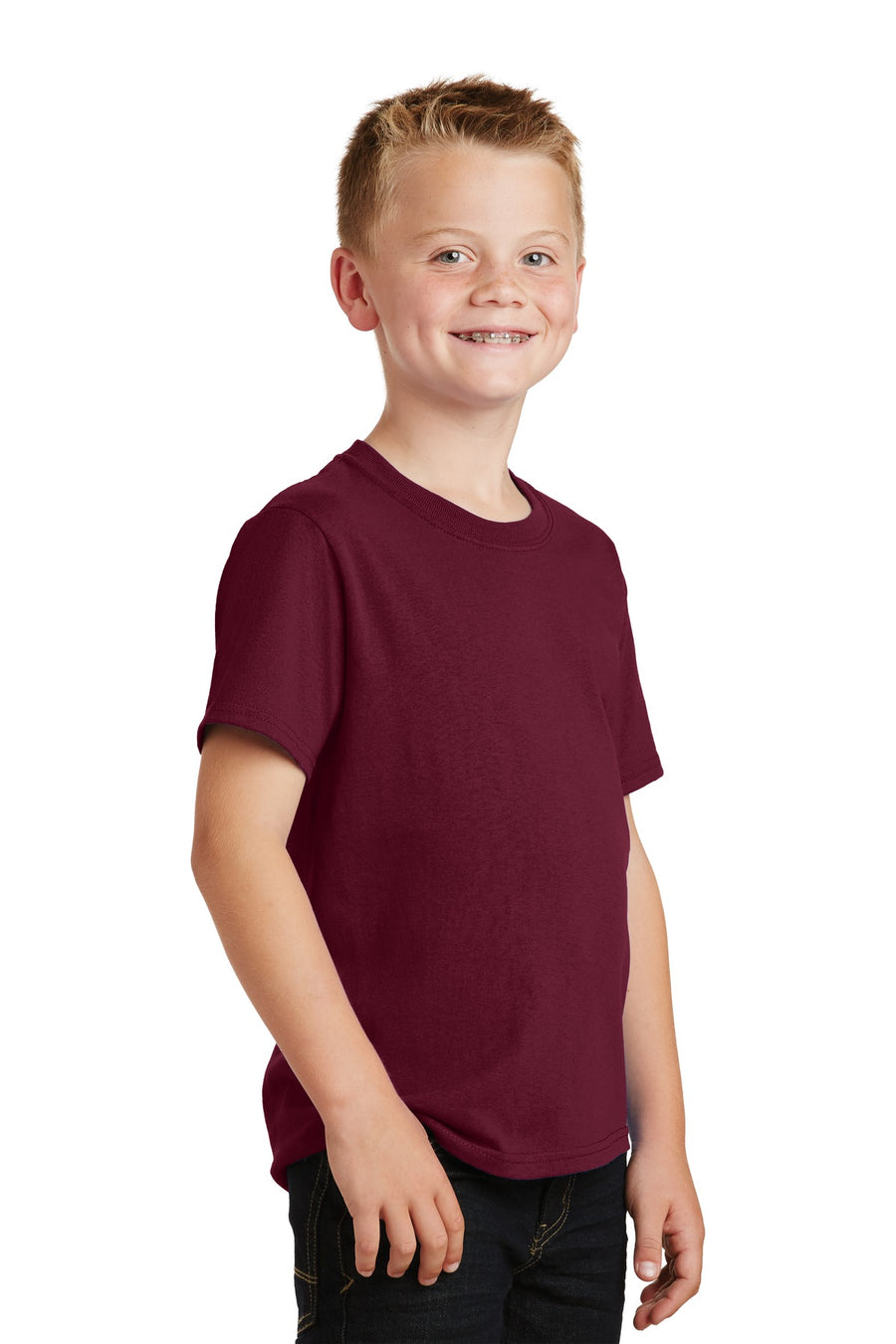 Youth Core Cotton Tee - Cardinal