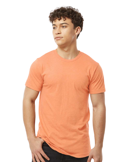 Unisex Fine Jersey Tee - Heather Cantaloupe